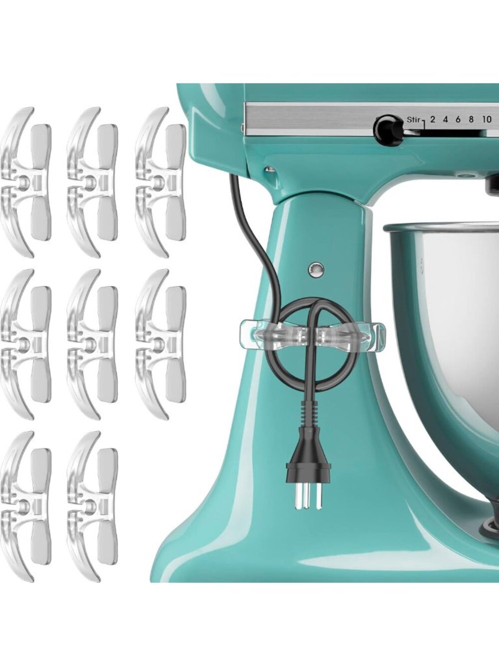 Versatile Cord Organizer for Kitchen Appliances | 8 Pcs Kitchen Accessories